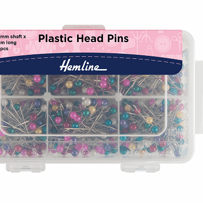 H668.600 Plastic Head Pins: Nickel - 34mm - 600pcs 